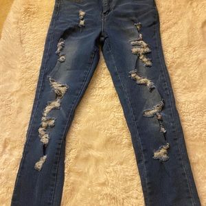 High Rise Ankle Jeans